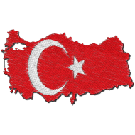 Matriz de Bordado Bandeira da Turquia 